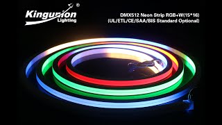 2021 Kingunion Lighting  IP66 15X16 Top View DMX512 RGBW Silicone LED Neon Light [upl. by Emalia875]