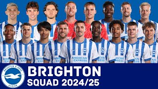 BRIGHTON amp HOVE ALBION Full Squad For Season 202425  Brighton  FootWorld [upl. by Drawyeh]