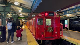 NYC Subway 2022 TOMC Holiday Train  E 180th Street [upl. by Zzahc]