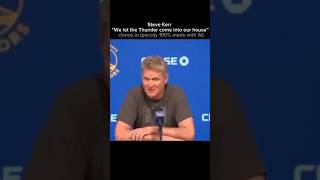 Steve Kerr shares his thoughts on the Warriors loss last night nba stevekerr warriors clonosio [upl. by Anala]