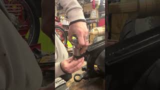 How to remove swing arm bearingsinstall on ￼04 Harley Davidson sportster [upl. by Neelyaj855]