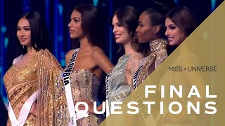 The 70th MISS UNIVERSE Top 5s Final Questions  Miss Universe [upl. by Nylidnarb97]