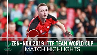 Tomokazu Harimoto vs Liam Pitchford  ZENNOH 2019 Team World Cup Highlights Group [upl. by Del]