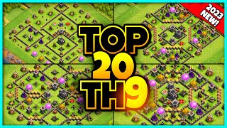 New BEST TH9 BASE WARFARM Base Link 2023 Top20 Clash of Clans  Town Hall 9 War Base Link [upl. by Leatri276]