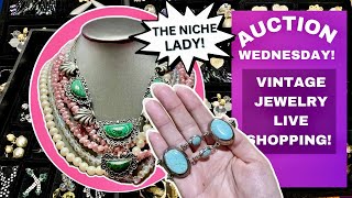 The Niche Lady CoHost Vintage Jewelry Auction From Estate amp Thrift Videos [upl. by Cade168]