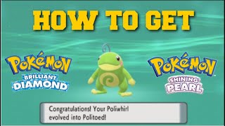 HOW TO EVOLVE POLIWHIRL INTO POLITOED IN POKEMON BRILLIANT DIAMOND AND SHINING PEARL [upl. by Sunil430]