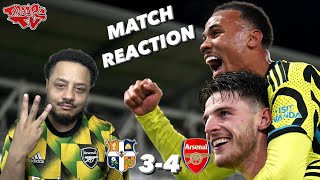 Luton Town 34 Arsenal  Troopz Match Reaction  DECLAN RICE amp BLOODCLAAT PEAS SAVES THE DAY [upl. by Terrag337]