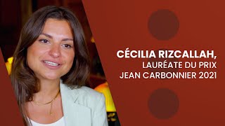 Cécilia Rizcallah Lauréate du Prix Jean Carbonnier 2021 [upl. by Kyriako]