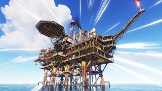 Zerging the Oil Rig in Rust [upl. by Aiza]