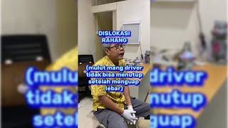 DISLOKASI RAHANG MULUT MANG DRIVER TIDAK BISA MENUTUP SETELAH MENGUAP LEBAR [upl. by Lleznol]