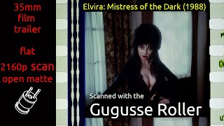 Elvira Mistress of the Dark 1988 35mm film trailer flat open matte 2160p [upl. by Zerline]