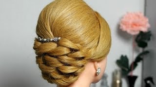 Bridal prom updo hairstyle for long hair [upl. by Jehias]