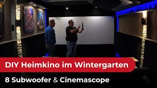 Heimkino im Wintergarten Daniels beeindruckendes DIYKino im Detail [upl. by Lauhsoj585]