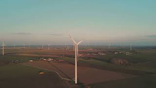 Wind Farm in Margonin Greaterpoland Poland 30112024 dji mini 3 [upl. by Dunkin]