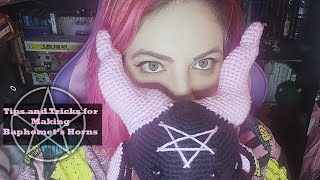 Tips and Tricks for Crocheting Baphomets Horns [upl. by Palermo511]