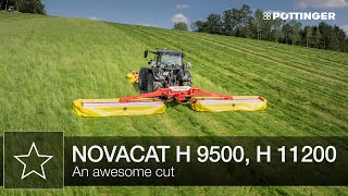 NOVACAT H 9500 H 11200 mower combinations – Highlights  PÖTTINGER [upl. by Sanyu]