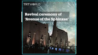 Egypt reopens its ancient sphynxes avenue with a grand ceremony [upl. by Rebmik201]