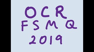 OCR Additional Maths FSMQ 2019 Q8 walkthrough [upl. by Akimahc]