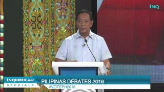 Jejomar Binay debate final word Govt should spend more to fight poverty [upl. by Lewap405]