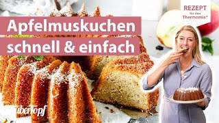 😍🤤 UNGLAUBLICH SAFTIG Schneller Apfelmuskuchen aus Rührteig und mit Joghurt  Thermomix® Rezept [upl. by Bloem]