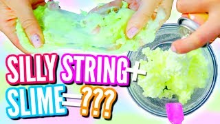 MIXING SILLY STRING WITH SLIME OMG [upl. by Attenrev890]