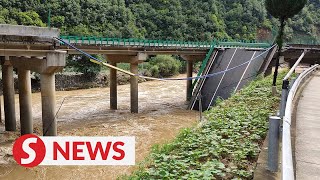 11 dead after bridge collapses in northwest China [upl. by Malina940]