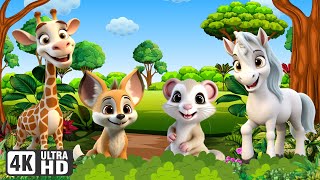 Happy Animal Moments Around Us Fox Giraffe Otter Horse Stoat  Animal Sounds [upl. by Jabe]