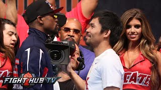 FLOYD MAYWEATHER VS MANNY PACQUIAO FULL VIDEO FULL FACE OFF VIDEO [upl. by Aramoiz349]