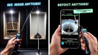 iPhone Endoscopy Camera with Lights｜Borescope Camera with 8 LED Lights｜Rassell View [upl. by Ozen]