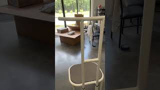 Custom white powder coated casting platform with storm gray Seadek and a removable leaning bar [upl. by Hannahsohs351]