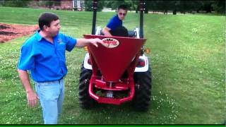 Agrex Fertilizer Spreader in Action by Everything Attachments [upl. by Afira]