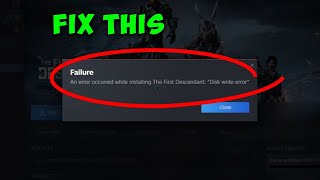 How to Fix Steam An Error Occured While Installing quotDisk Write Errorquot [upl. by Eide]