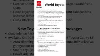 2025 Toyota Camry Trim Levels amp Prices  World Toyota shorts [upl. by Ttenaej]