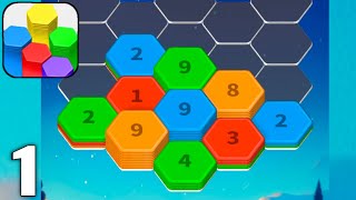 Hexa Master 3D  Color Sort  Gameplay Walkthrough Part 1 All Levels 15 Android amp iOS [upl. by Annaigroeg]