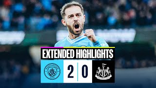 Man City 20 Newcastle  FA Cup Extended Highlights  Bernardo Goals send City to Wembley [upl. by Airdnas]