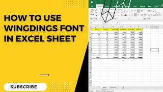 How To Use Wingdings Font In Excel Sheet [upl. by Tinya]