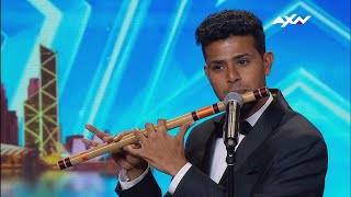 Fluteboxing by SudhirR in Asias Got Talent [upl. by Alcine423]