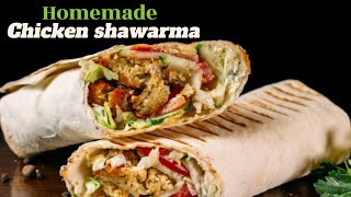 🌯😋Chicken shawarma  shawarma Arabic style  the best homemade shawarma recipe  Ichuzvlog [upl. by Leeland]