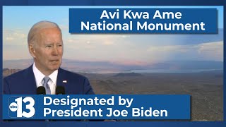 More than 500000 acres for Avi Kwa Ame National Monument designated by President Joe Biden [upl. by Louise537]