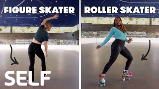 Figure Skaters Try To Keep Up With Roller Skaters  SELF [upl. by Meekahs]