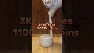 Bulking shake 3000 calories 😱 bulk diet bodybuilding [upl. by Idrahs990]