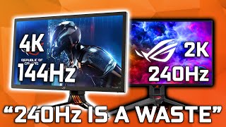 Is 240Hz a Waste  144Hz vs 240Hz Monitors [upl. by Naved]