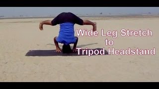 Tripod Headstand from Wide Leg Forward Bend  Ashtanga Yoga [upl. by Nuri]