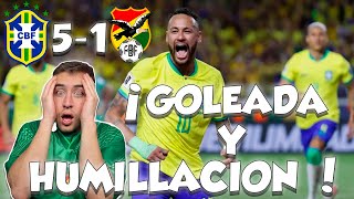 BRASIL vs BOLIVIA GOLEADA Y HUMILLACION  Reacción de HINCHA BOLIVIANO  Eliminatorias UNITED 2026 [upl. by Uzziel]