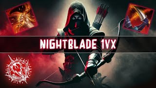 ESO 2H Bow Nightblade PvP  Outnumbered 1vX  2v34  Build Included  StaminaMagicka  PC EU [upl. by Skiest]