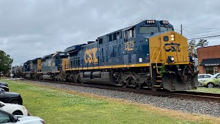 CSX 7575 With a Killer K5H Leads CSX M410 [upl. by Eneirda]