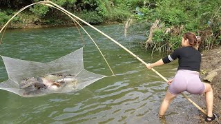 TIMELAPSE Exciting Fishing How To Catch Fish In The Wild Fishing Techniques Catch Many Big Fish [upl. by Sari]