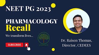 NEET MDS 2023 Recall Questions  Pharmacology [upl. by Sihunn]