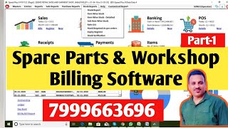 Spare Parts Billing software Demo [upl. by Odrarej]