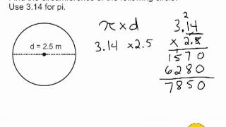 Circumference Of A Circle Using 314 For Pi [upl. by Aihtnamas]